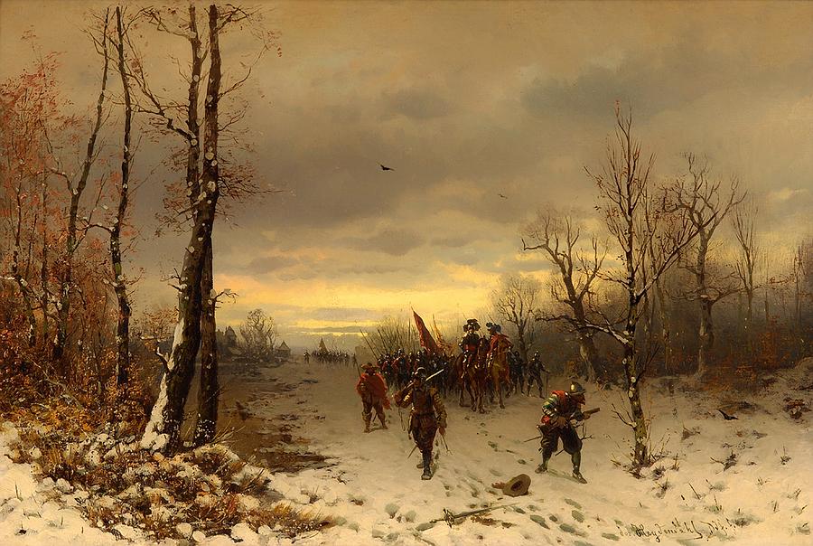 900x604 Scene From The Thirty Years War Painting By Mountain Dreams - 30 Years War Painting