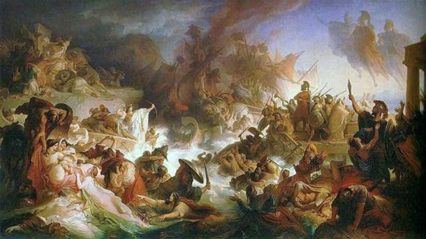 610x343 After 300 The Posthumous Vengeance Of King Leonidas Of Sparta - 300 Spartans Painting