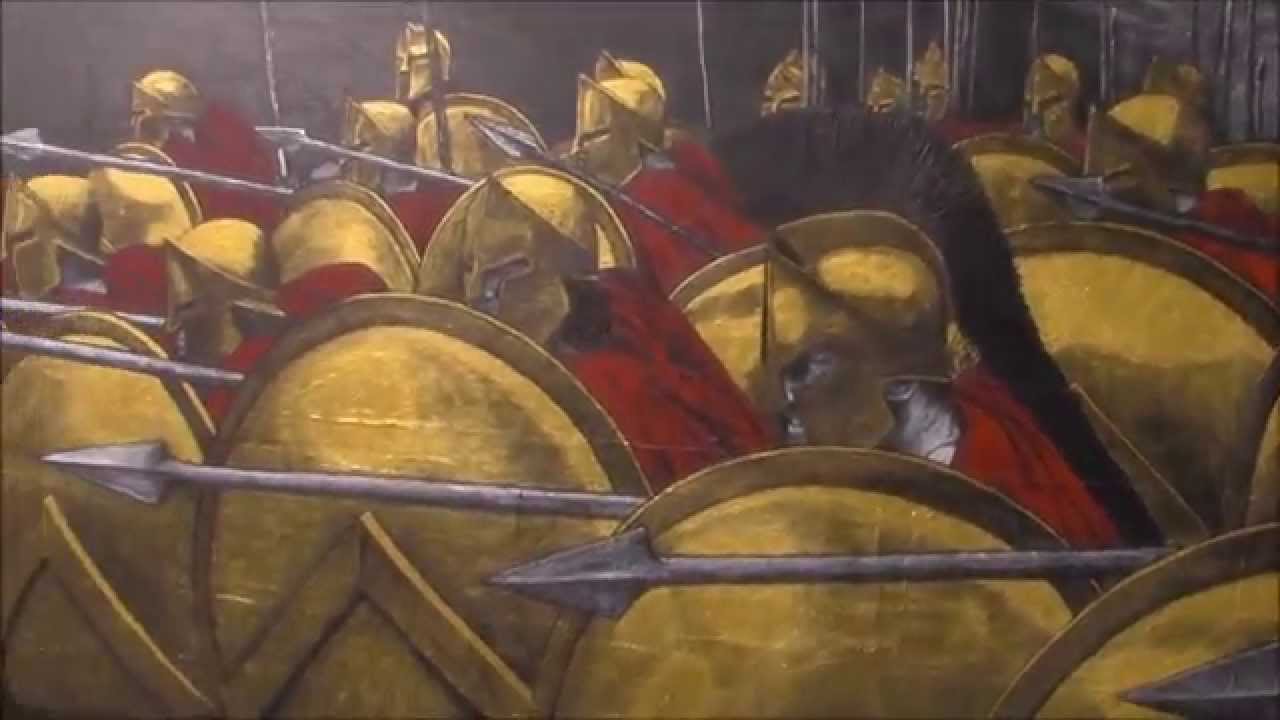 1280x720 The Phalanx - 300 Spartans Painting