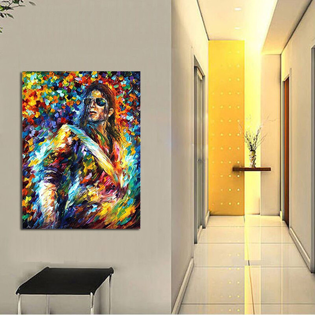 640x640 Michael Jackson Palette Knife Modern Fine Art Portrait Oil - 30x40 Painting
