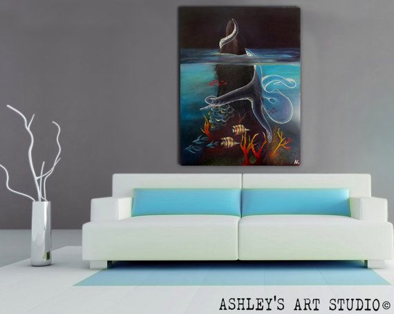 570x454 Octopus Painting Underwater - 30x40 Painting