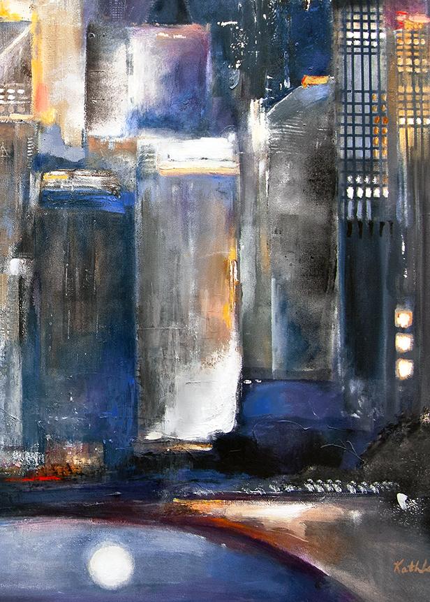 616x862 Original Painting Of Chicago Moon Over Oak Beach - 36 X 48 Painting