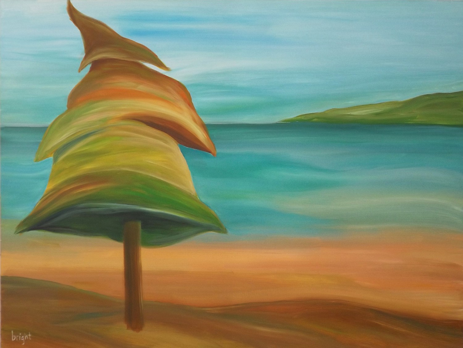 1500x1127 Rainbow Tree X Collected Works Of Janet Bright - 36 X 48 Painting