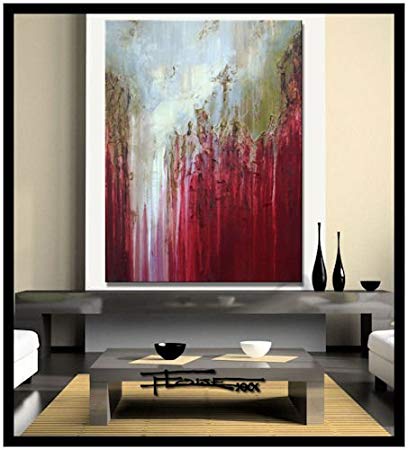 408x450 Modern Abstract Canvas Painting Xl 48 X 36 X 1.5 - 36 X 48 Painting
