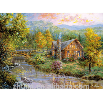 350x350 Beautiful Natural Landscape Pictures 3d Round 5d Diamond Painting - 3d Landscape Painting