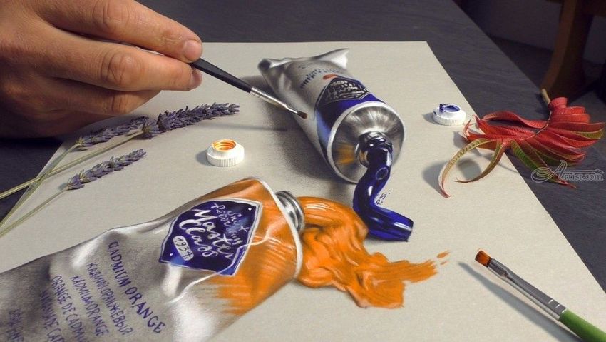 850x479 Hyper Realism Painting In 3d Oil Tube Paints Master Class St - 3d Painting