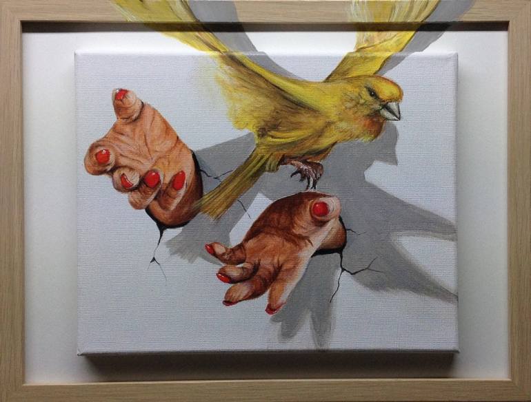 770x584 Saatchi Art 3d.our Time Flies Painting By Eka Peradze - 3d Painting