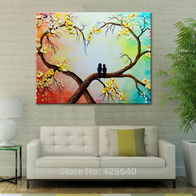 640x640 3d Palette Knife Texture Flower Hand Painted Canvas Oil Painting - 3d Painting On Canvas