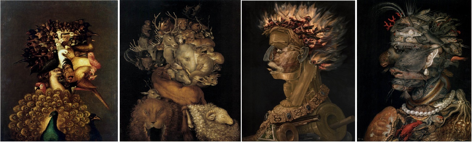 1581x527 The Four Elements (Arcimboldo) - 4 Elements Painting