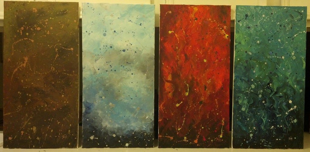 1024x504 All 4 Paintings In The Elements Series. By Atonementstudios - 4 Elements Painting