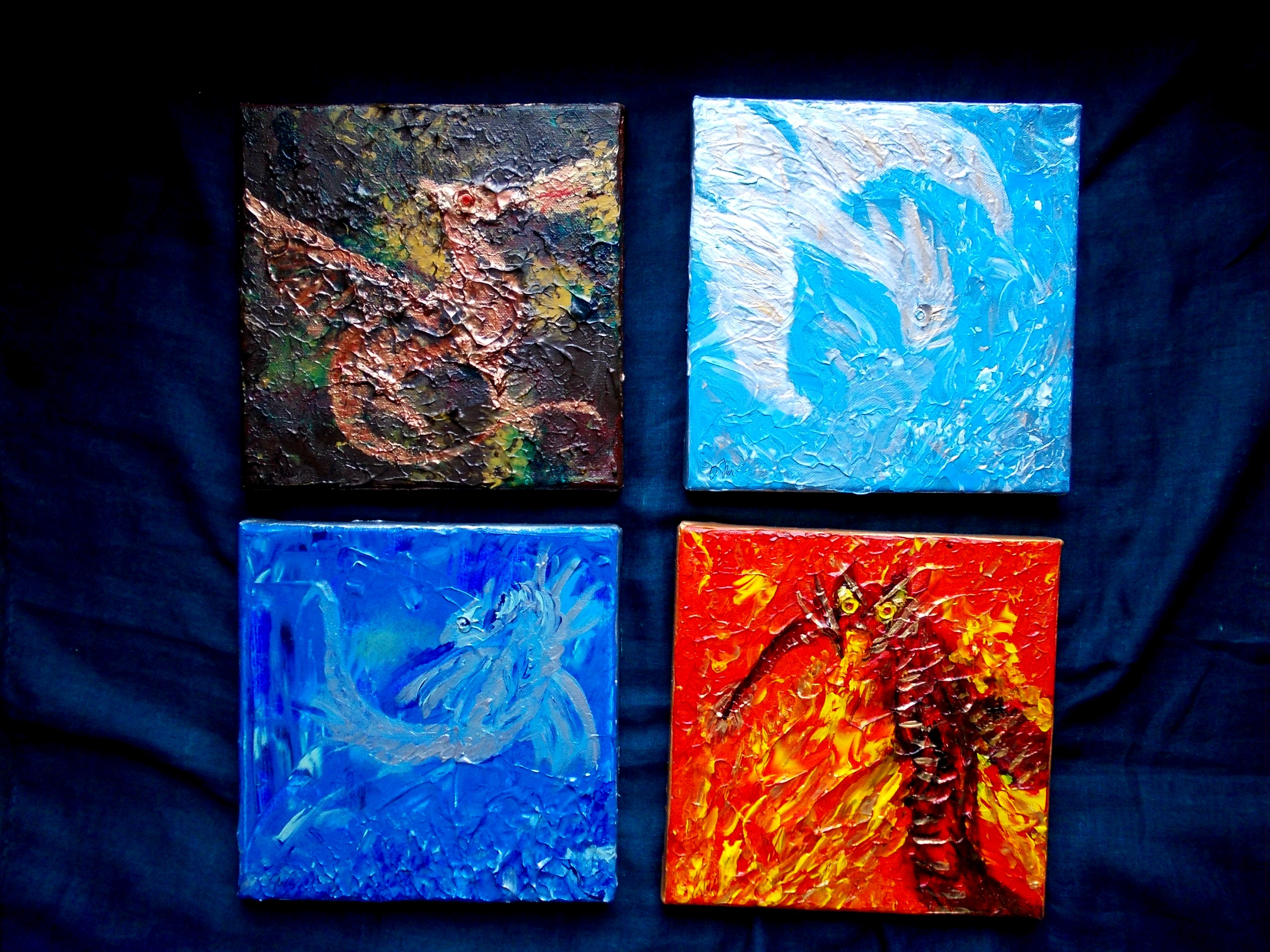 3264x2448 Earth Dragon Acrylic Painting Josipa's Art - 4 Elements Painting