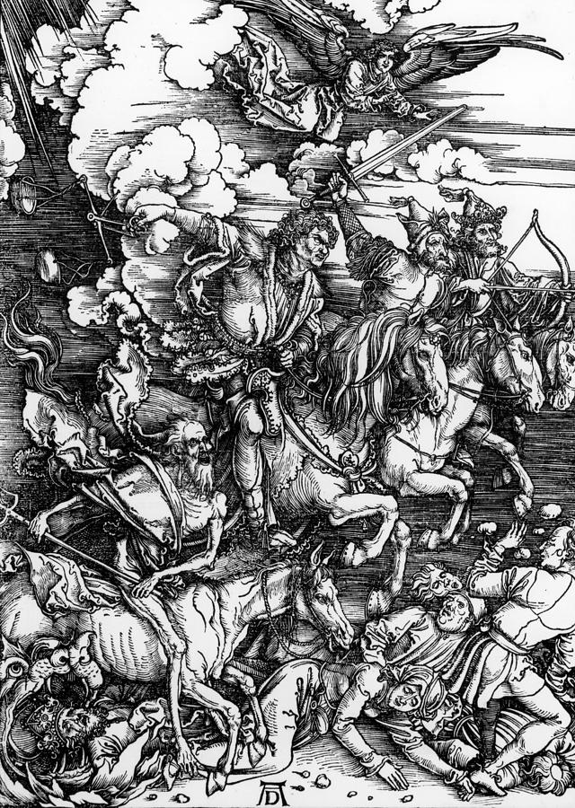 640x900 The Four Horsemen Of The Apocalypse Painting By Albrecht Durer - 4 Horsemen Of The Apocalypse Painting