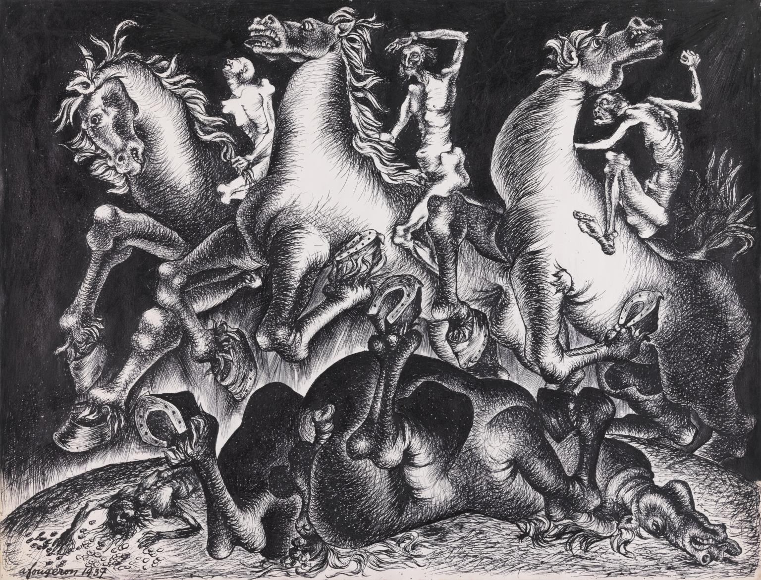 1536x1171 The Four Horsemen Of The Apocalypse', Fougeron, 1937 Tate - 4 Horsemen Of The Apocalypse Painting
