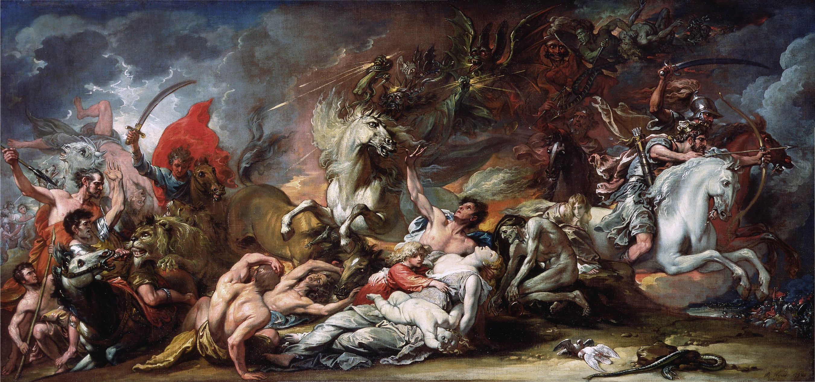 2701x1268 Filedeath On A Pale Horse West 1796.jpg - 4 Horsemen Of The Apocalypse Painting