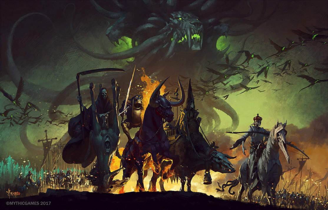 1114x716 Four Horsemen Of The Apocalypse By Bayardwu - 4 Horsemen Painting