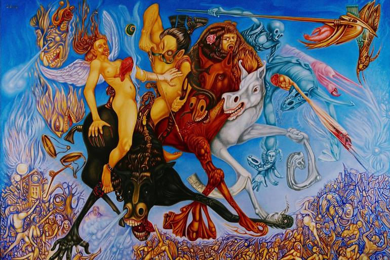 770x513 Saatchi Art Four Horsemen Painting By Valery Tatar - 4 Horsemen Painting