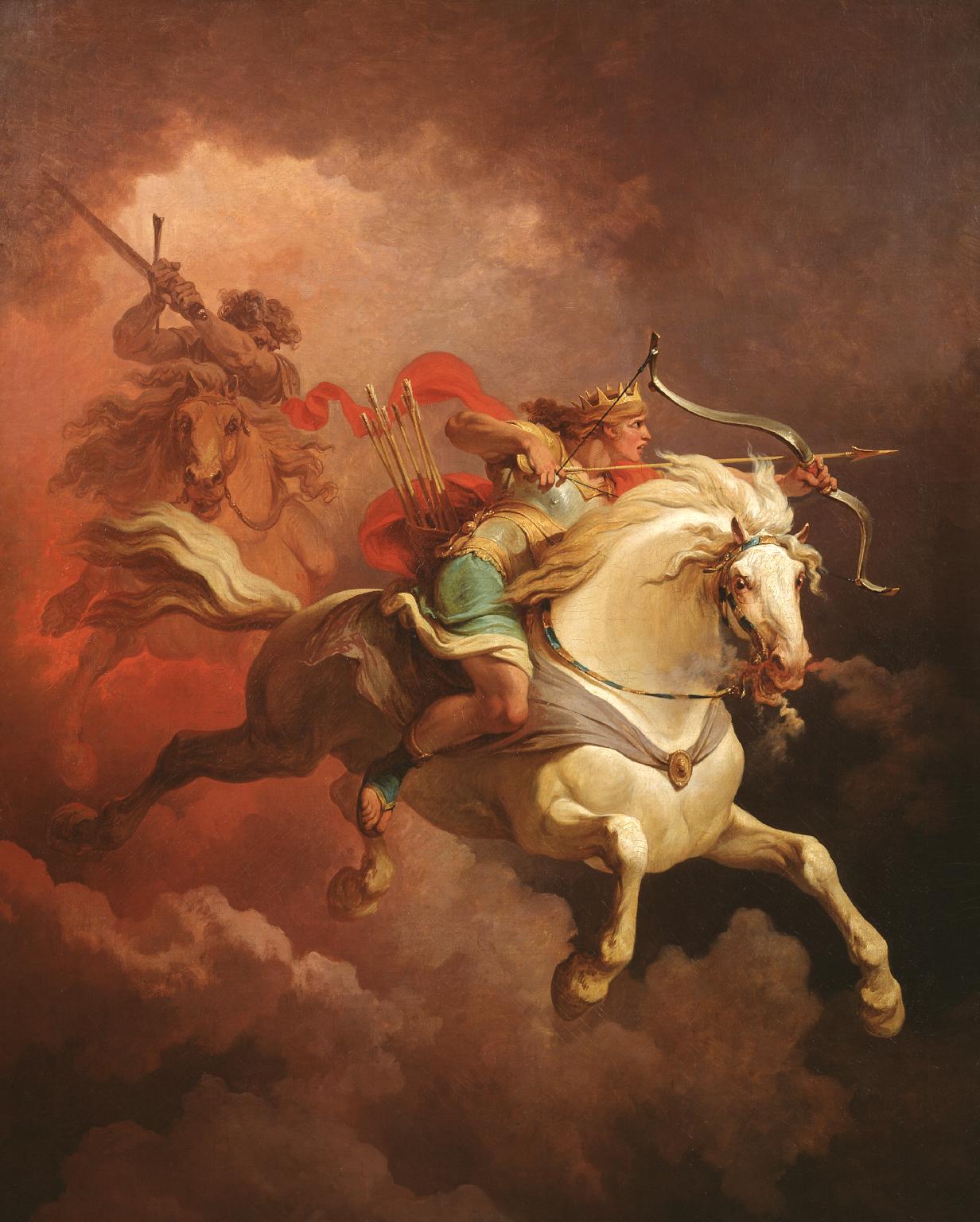 1232x1536 The Vision Of The White Horse', Philip James De Loutherbourg, 1798 - 4 Horsemen Painting