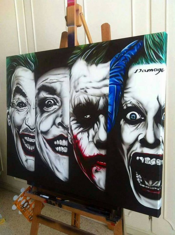 600x803 Joker Paintings By Slipvayne199 - 4 Jokers Painting