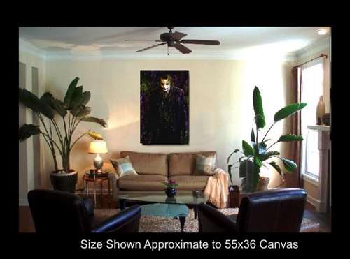 500x371 The Joker From Batman Dark Knight Portrait Painting Canvas Movie - 4 Jokers Painting