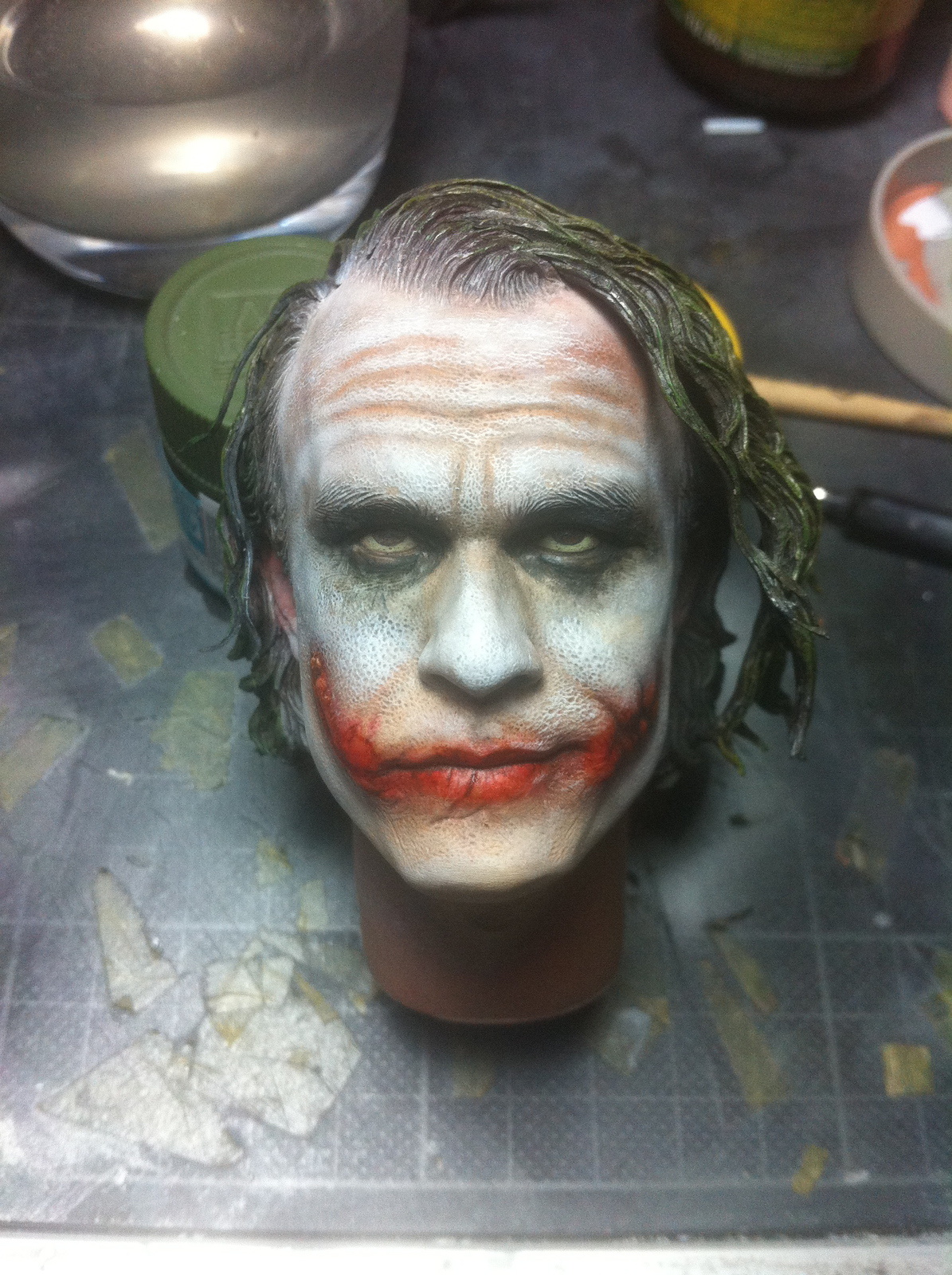 1195x1600 Heath Ledger Joker 14 Scale Custom Paint - 4 Jokers Painting