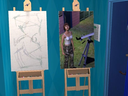 500x375 Easel The Sims Wiki Fandom Powered By Wikia - 4 Painting