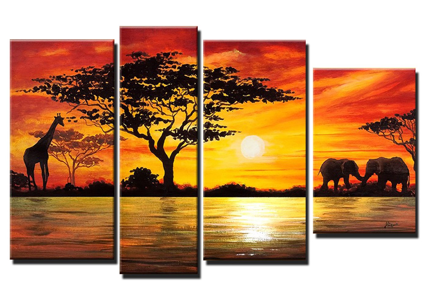 1400x1000 Large African Oil Painting - 4 Painting