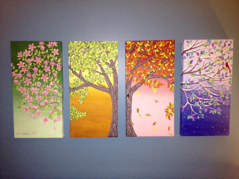 960x720 Art By Sherrie, Wheeling Paint Amp Sip - 4 Seasons Painting