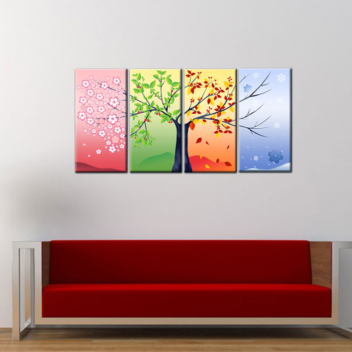 700x700 Canvas Painting 4 Seasons Kadoo.club - 4 Seasons Painting