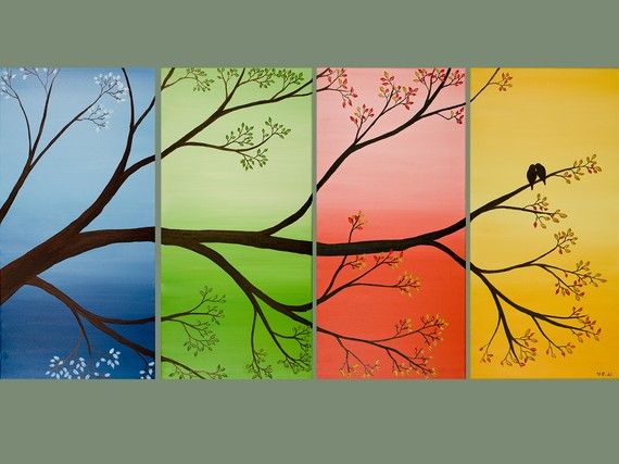570x427 My Favorite Thing About This Painting Is That It's One Tree - 4 Seasons Tree Painting