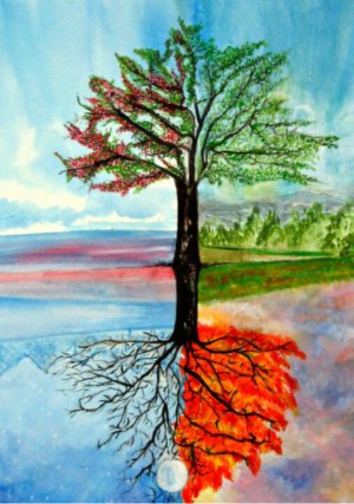 506x720 Four Seasons - 4 Seasons Tree Painting