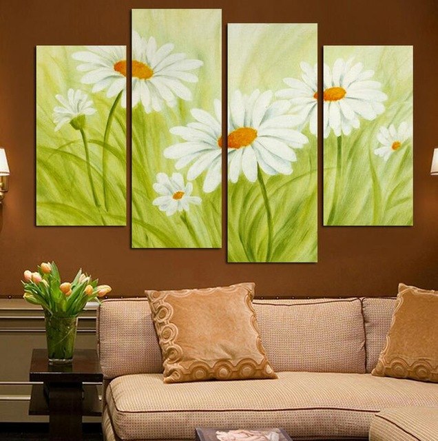 636x640 4 Square Free Shipping Art Canvas Painting Home Decor Digital - 4 Square Canvas Painting