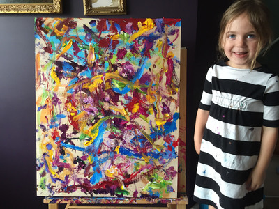 400x300 Cnw Four Year Old Art Prodigy Holds First Gallery Showing - 4 Year Old Painting