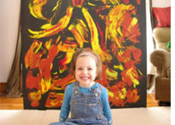 590x421 Can A 4 Year Old Paint Like Pollock - 4 Year Old Painting