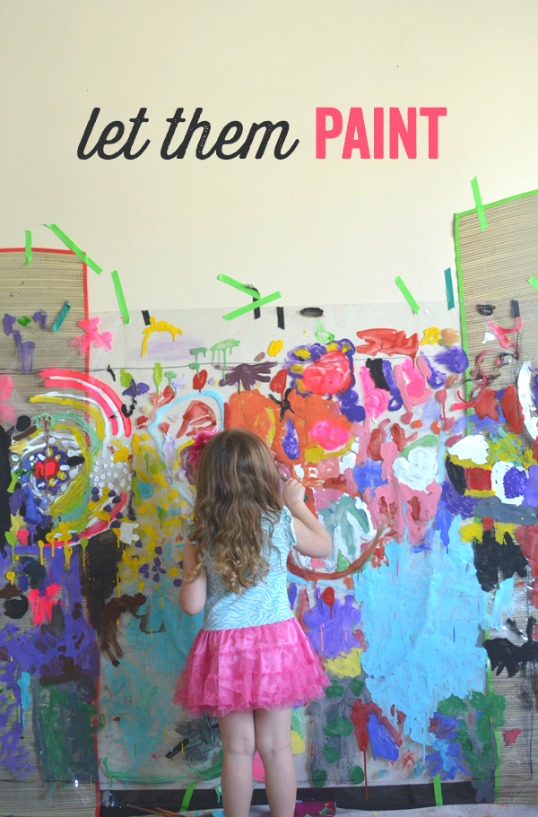 600x911 Painting On Plastic Spring Mural For 3 5 Year Olds - 4 Year Old Painting