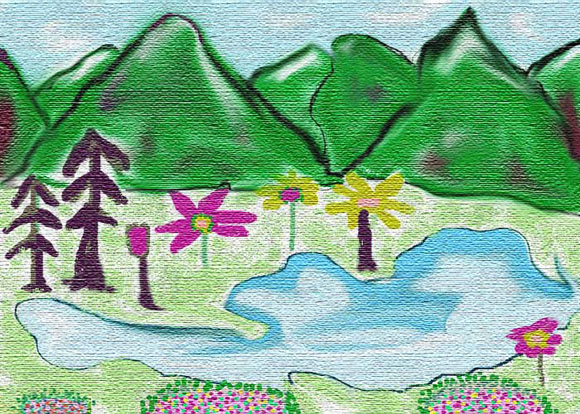 580x414 Shehjar - 4 Year Old Painting