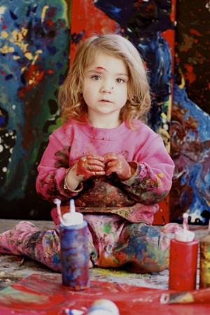 300x450 4 Year Old Artist Making Splash In City - 4 Year Old Painting