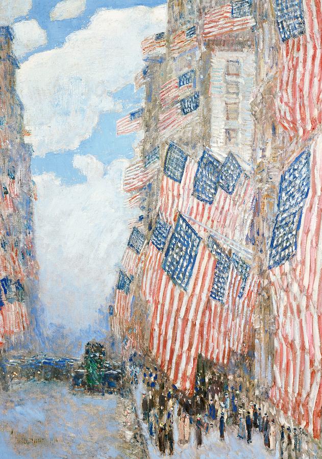 631x900 The Fourth Of July Painting By Childe Hassam - 4th Of July Painting