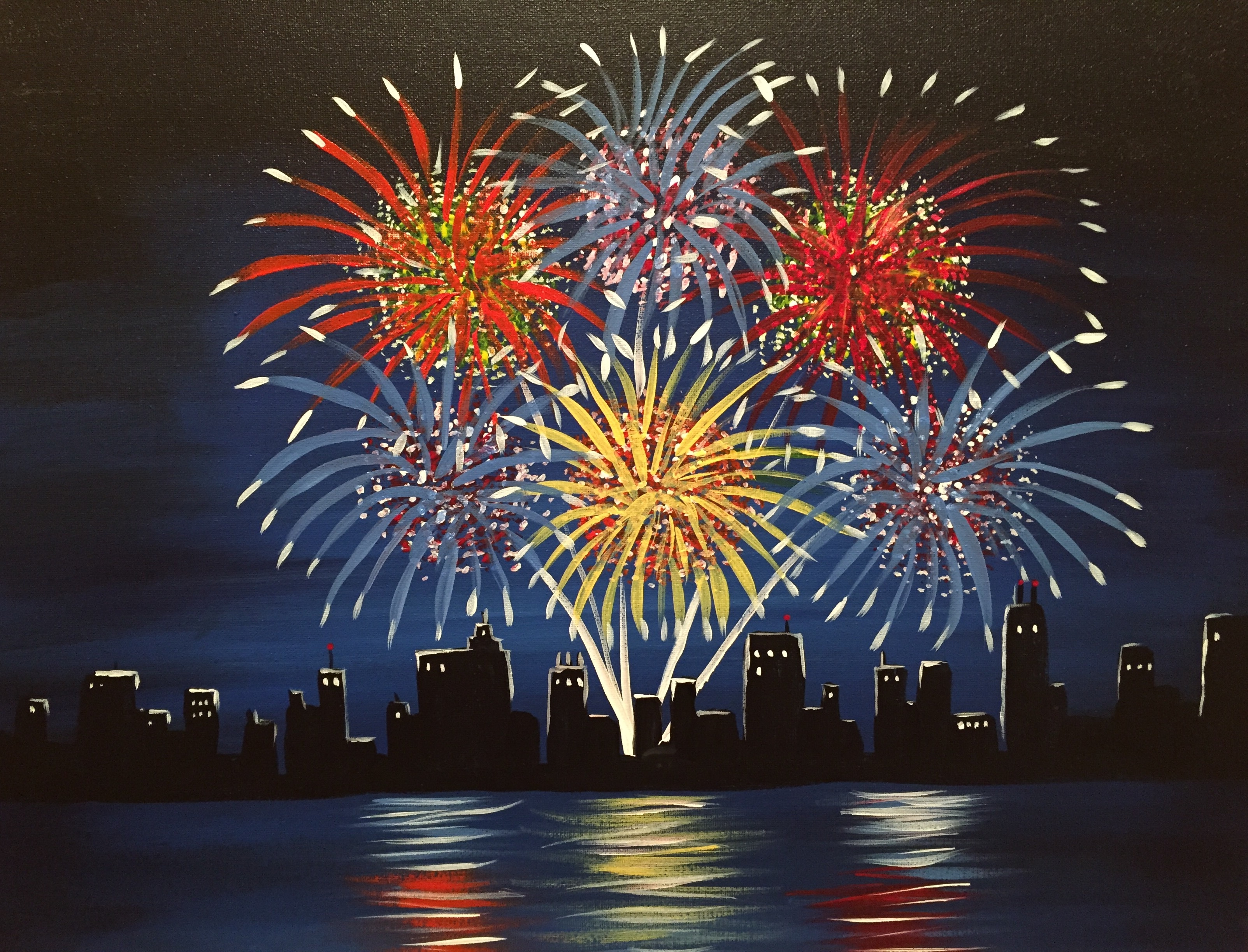 3207x2448 4th Of July Paint Nite Event - 4th Of July Painting