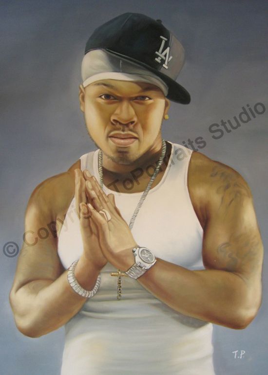 550x771 50 Cent Poster Portrait - 50 Cent Painting