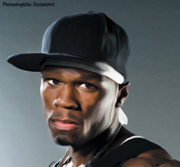 609x566 50 Cent Digital Painting By Photoshopkilla - 50 Cent Painting