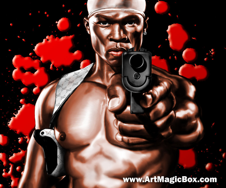 900x750 50 Cent Digital Portrait By Artmagicbox - 50 Cent Painting