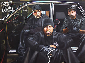 300x223 G Unit Hand Oil Painting Canvas Pop Art Guerilla 50 Cent Llyod - 50 Cent Painting