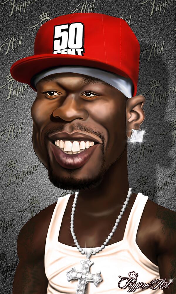 600x1000 Prijatelj Poppinovic On Twitter @50cent 50 Cent Caricature By - 50 Cent Painting