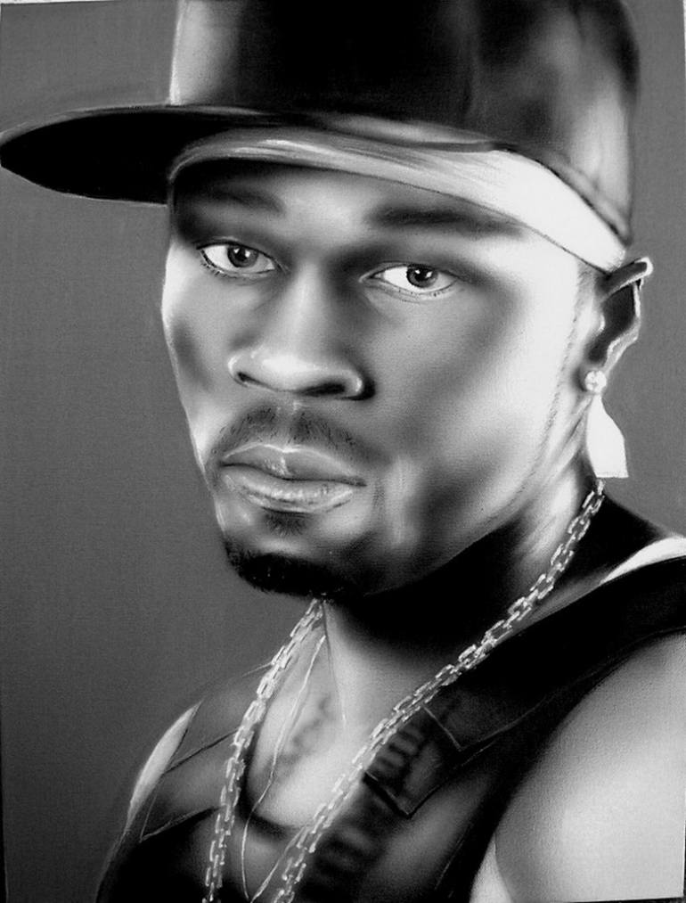 770x1013 Saatchi Art 50 Cent Painting By - 50 Cent Painting