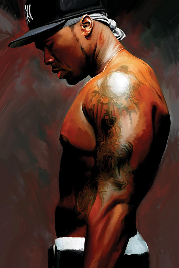 600x900 50 Cent Artwork Painting By Sheraz Ahmad - 50 Cent Painting