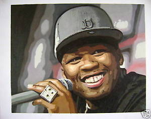 300x237 50 Cent G Unit 16x20 Oil Painting Pop Art Ebay - 50 Cent Painting