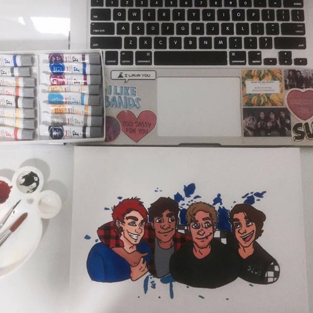 640x640 5sos Canvas Painting, Design Amp Craft, Art Amp Prints On Carousell - 5sos Painting