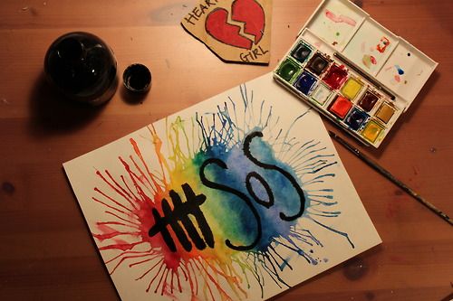 500x333 5sos Painting Its Beautiful!!! Can Who Ever Made This Make One - 5sos Painting