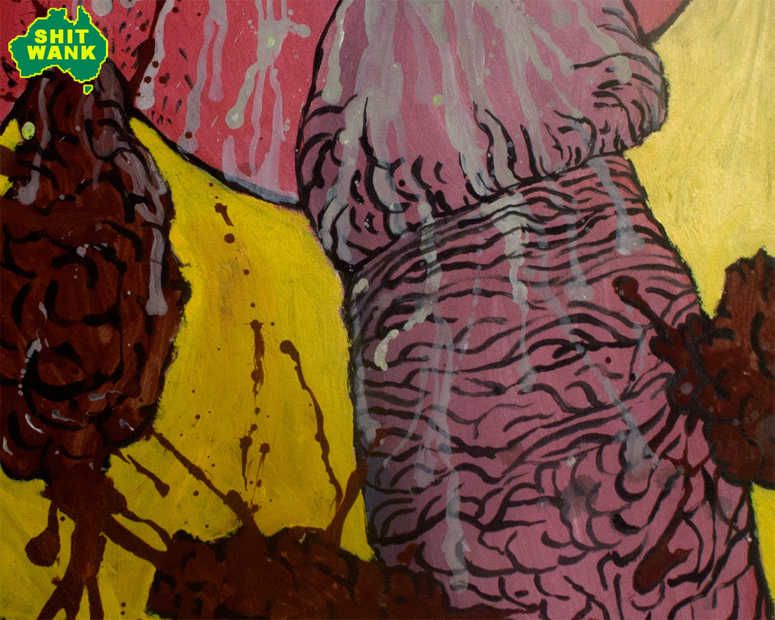 1111x889 Passenger Of Shit 6 , Cover Art Original Painting Shit Wank - 6 Painting