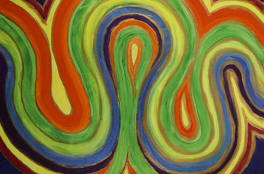 900x594 60's Love Child Painting By Kris Tal Knutson - 60s Painting